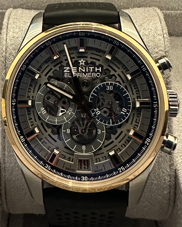 Zenith El Primero Chronomaster 42MM Skeleton Dial Rubber Strap (51.2081.400/78.C810)