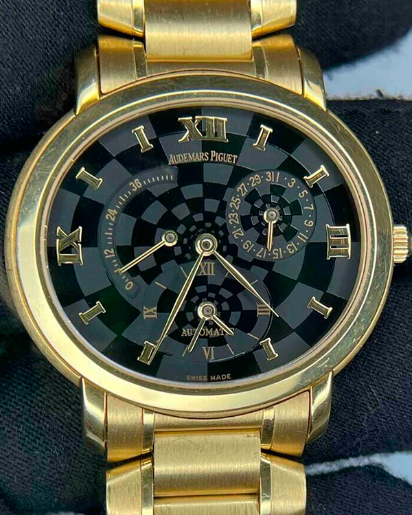 Audemars Piguet Millenary Kasparov Limited Edition 38MM Black & Grey Dial Gold Bracelet (25914BA.O.1136BA.01)