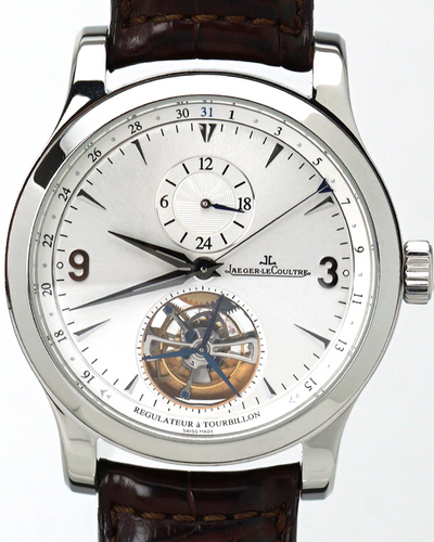 2012 Jaeger-LeCoultre Master Grande Tourbillon 43MM Silver Dial Leather Strap (Q1668420)