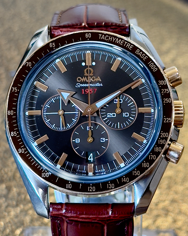 Omega Speedmaster Broad Arrow 42MM Brown Dial Leather Strap (321.93.42.50.13.001)