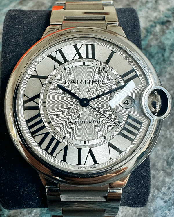 2013 Cartier Ballon Bleu De Cartier 42MM Silver Dial Steel Bracelet (W69012Z4)