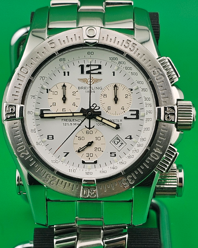 Breitling Emergency 45MM Quartz White Dial Steel Bracelet (A7332111/A557)