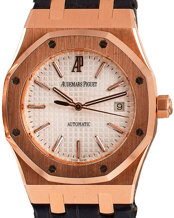 2012 (F Serial) Audemars Piguet Royal Oak 39MM White Dial Leather Strap (15300OR.OO.D088CR.02)