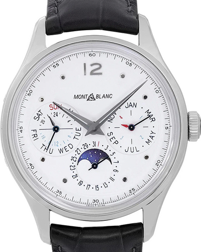 Montblanc Heritage Perpetual Calendar 40MM White Dial Leather Strap (MB119925)