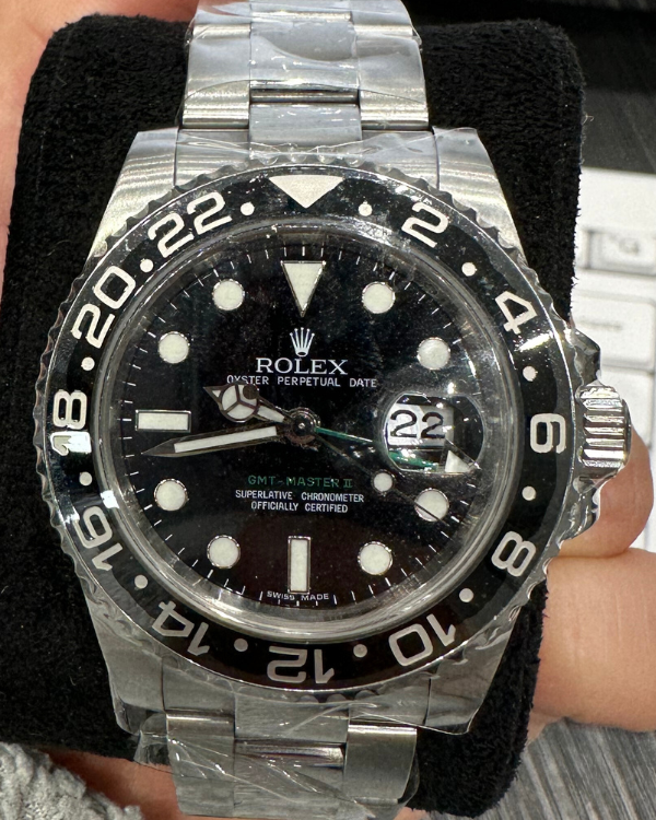 2011 Rolex GMT-Master II 40MM Black Dial Steel Bracelet (116710LN)