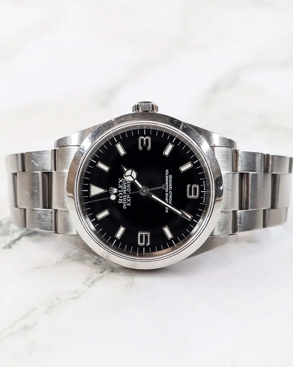 2000 (P Serial) Rolex Explorer 36MM Black Dial Oyster Bracelet (114270 ...