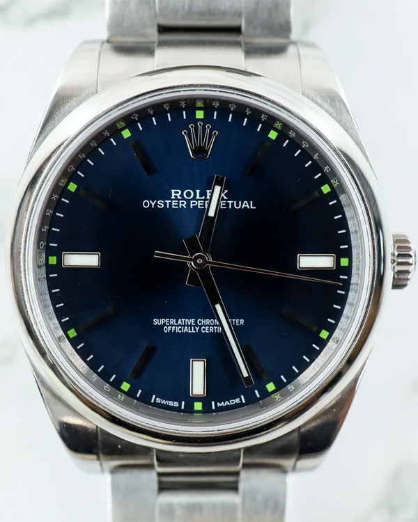 2019 Rolex Oyster Perpetual 39MM Blue Dial Oyster Bracelet (114300)