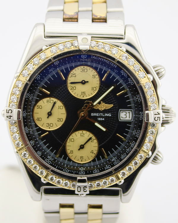 Breitling Chronomat Chronograph 40MM Black Dial Two-Tone Bracelet (D13050.1)