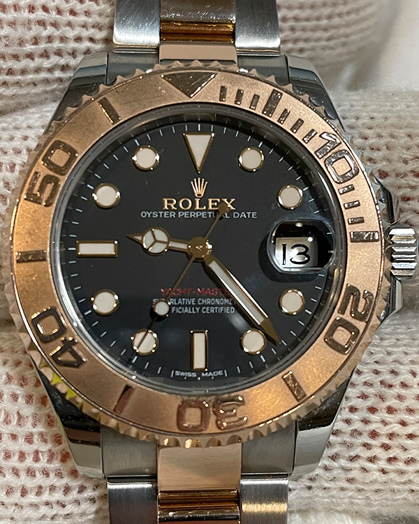 2019 Rolex Yacht-Master 37MM Black Dial Two-Tone Bracelet (268621)