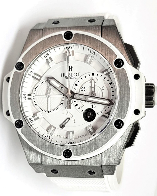 Hublot King Power Zirconium L.E. 48MM White Dial Rubber Strap (709.ZE.2110.RW)