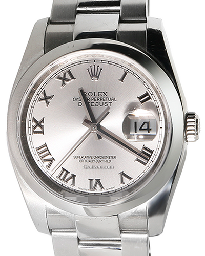 2008 Rolex Datejust 36MM Silver Dial Oyster Bracelet (116200)