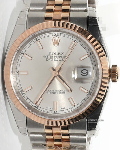 2009 Rolex Datejust 36MM Silver Dial Two-Tone Jubilee Bracelet (116231)