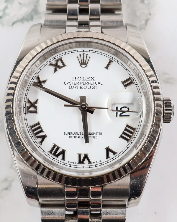 2009 (V Serial) Rolex Datejust 36MM White Dial Jubilee Bracelet (116234)