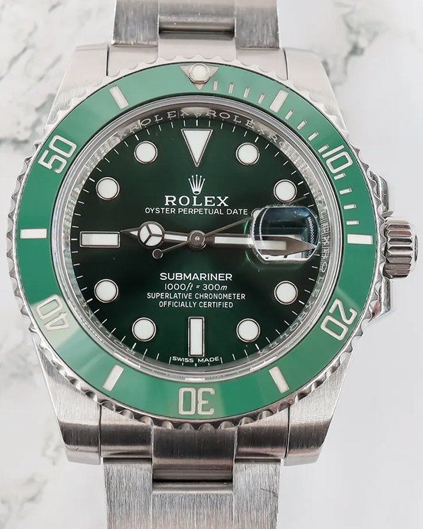 2016 Rolex Submariner Date “Hulk” 40MM Green Dial Oyster Bracelet (116610LV)