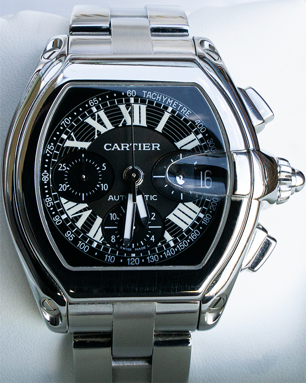 2004 Cartier Roadster XL 42MM Black Dial Steel Bracelet (2618)