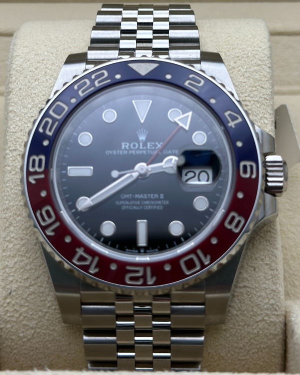 2019 Rolex GMT-Master II "Pepsi" Jubilee Bracelet Oystersteel Black Dial (126710BLRO)