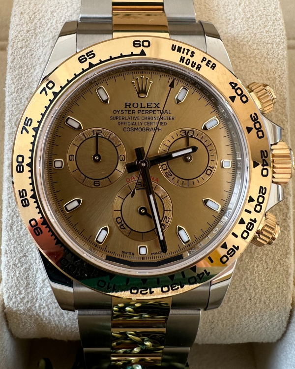 No Reserve - 2022 Rolex Cosmograph Daytona 40MM Champagne Dial Two-Tone Bracelet (116503)