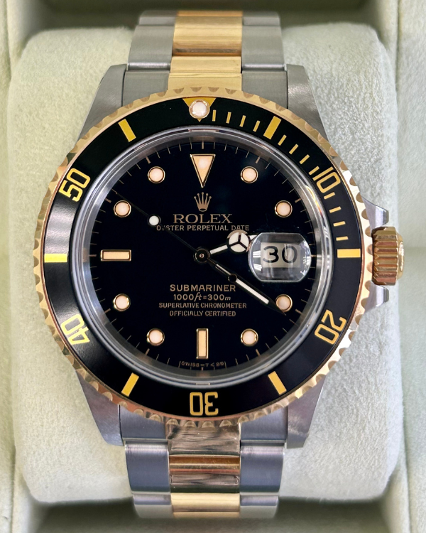 Rolex Submariner Date 40MM Steel and Yellow Gold Black Dial (16613)