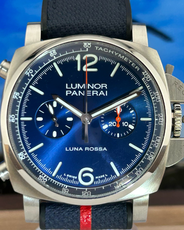 2021 Panerai Luminor Chrono Luna Rossa Limited Edition 44MM Steel Blue Dial (PAM01303)