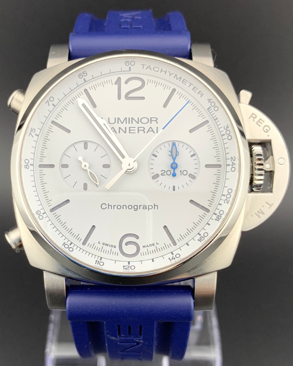 No Reserve - 2022 Panerai Luminor Chrono Steel White Dial (PAM01218)