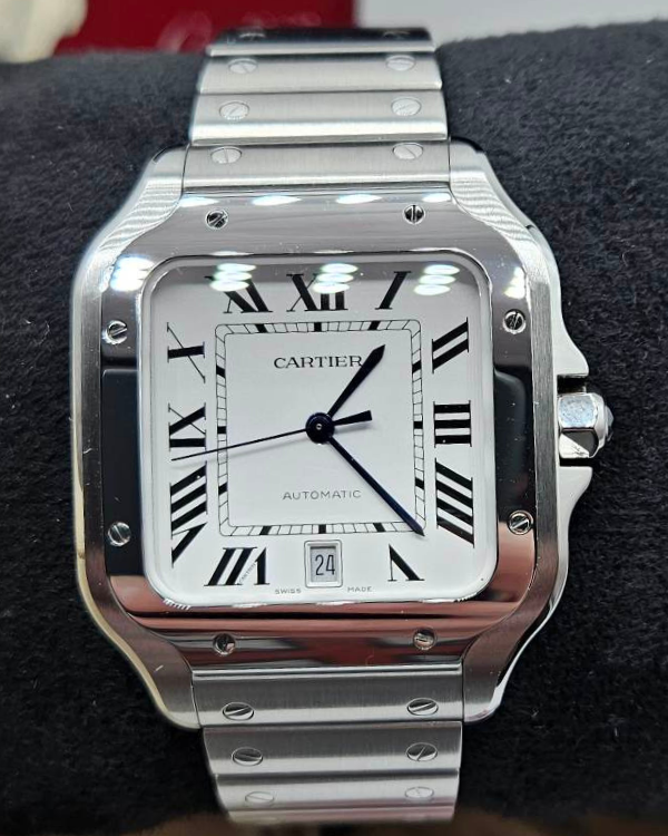 2023 Cartier Santos Large Steel White Dial (WSSA0018)