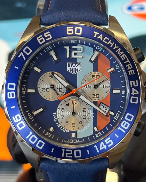 TAG Heuer Formula 1 43MM Gulf Edition Steel Blue Dial (CAZ101N.FC8243)