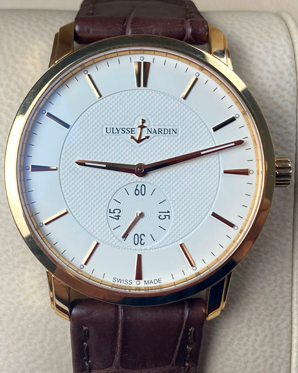 2019 Ulysse Nardin Classico Erotic 39MM Eggshell Dial Leather Strap (8206-158)