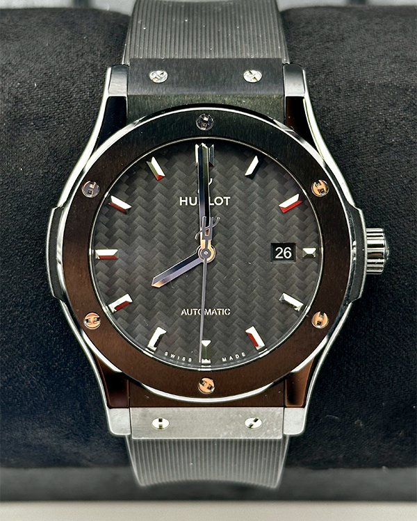 2016 Hublot Classic Fusion 42MM Black Dial Rubber Strap (542.CM.1771.RX)