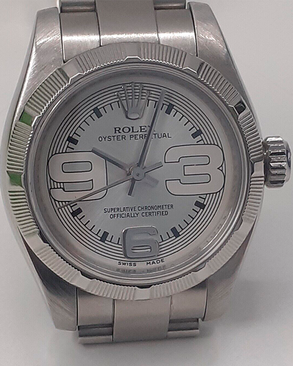 2009 (V Serial) Rolex Oyster Perpetual 26MM Silver Dial Steel Bracelet (176210)