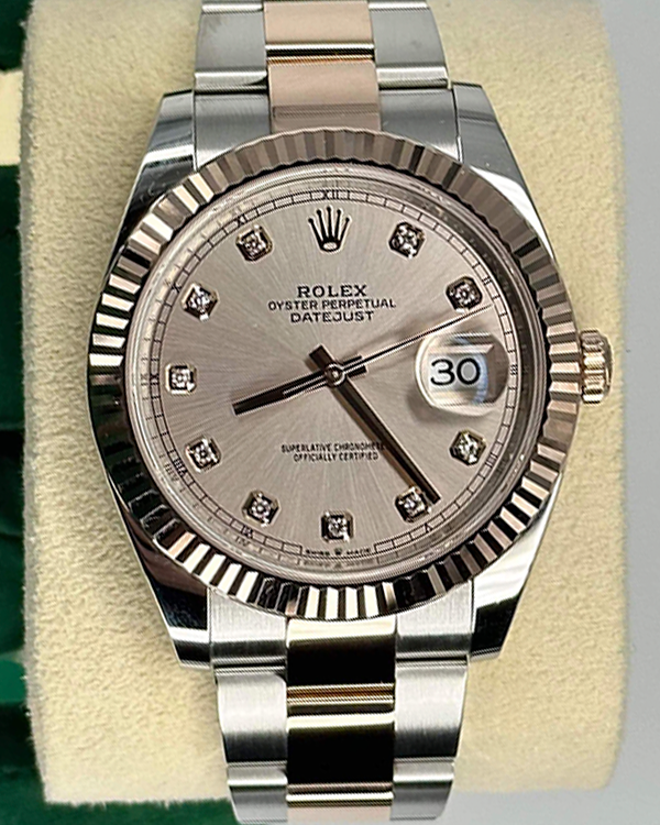 2023 Rolex Datejust 41 Two-Tone Factory Diamond Champagne Dial (126331)