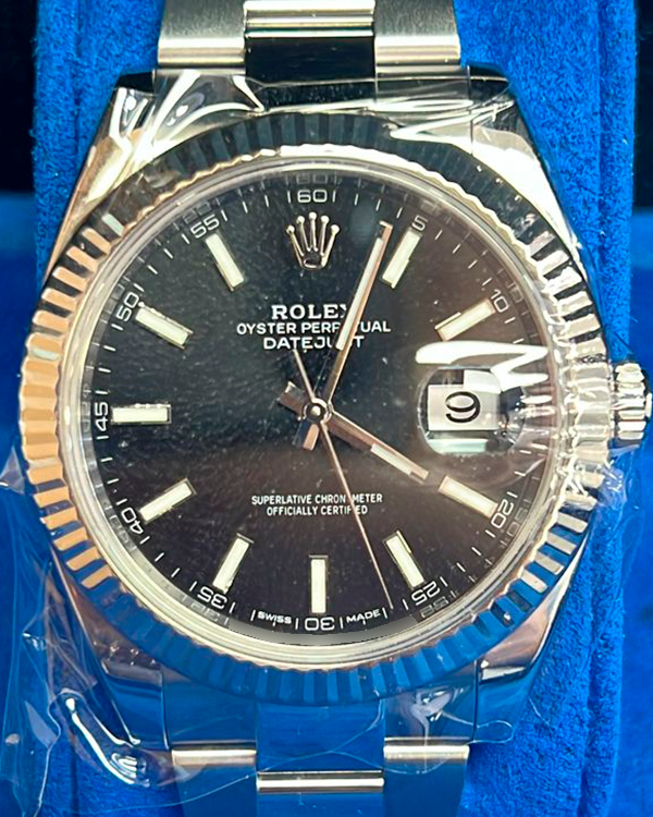 Rolex Datejust 41MM Black Dial Steel Bracelet (126334)