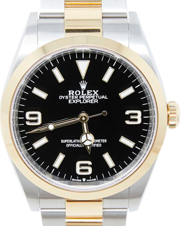 2022 Rolex Explorer 36MM  Black Dial Two-Tone Bracelet (124273)