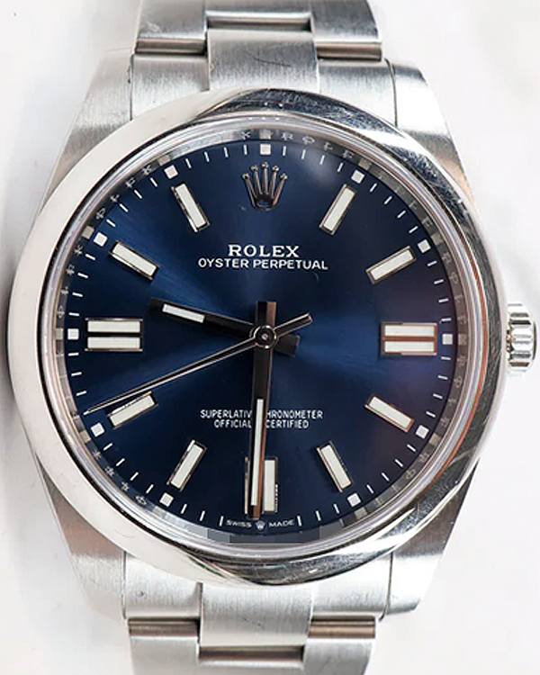 2020 Rolex Oyster Perpetual 41MM Blue Dial Oyster Bracelet (124300)