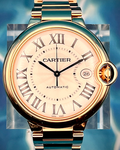 2022 Cartier Ballon Bleu 40MM Silver Dial Rose Gold Bracelet (WGBB0039)