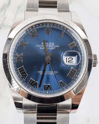 2021 Rolex Datejust 41MM Blue Dial Oyster Bracelet (126300)