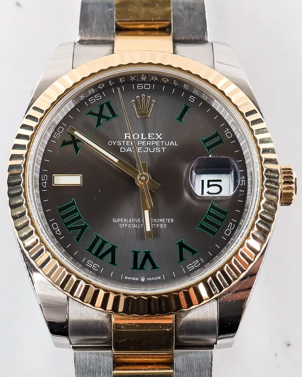 2021 Rolex Datejust "Wimbledon" 41MM Slate Dial Two-Tone Oyster Bracelet (126333)