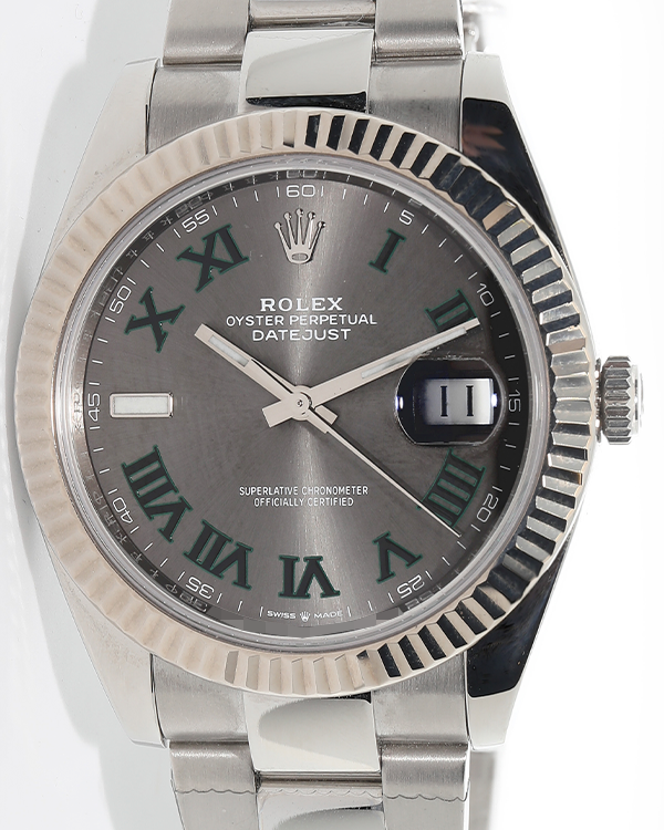 Rolex Datejust "Wimbledon" 41MM Slate Dial Oyster Bracelet (126334)