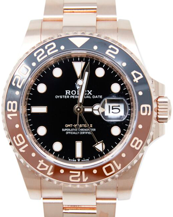 2023 Rolex GMT-Master II "Rootbeer" 40MM Black Dial Everose Gold Bracelet (126715CHNR)