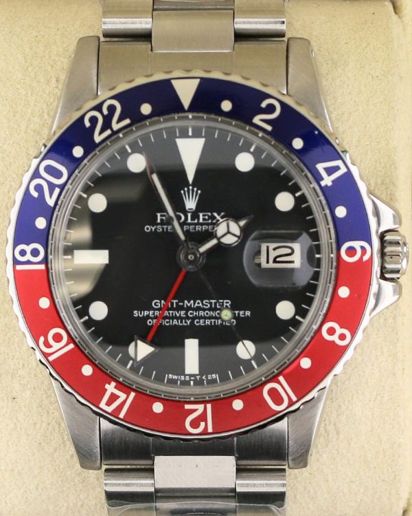 Rolex GMT-Master "Pepsi" 40MM Black Dial Oyster Bracelet (1675)