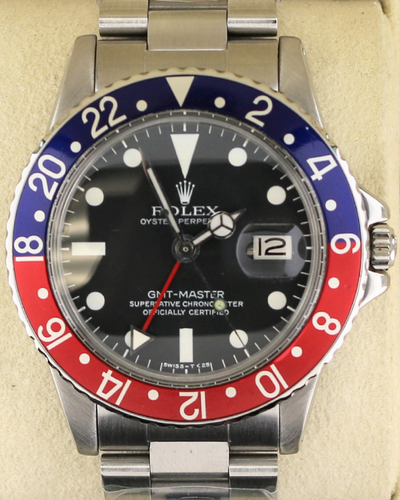 Rolex GMT-Master "Pepsi" 40MM Black Dial Oyster Bracelet (1675)