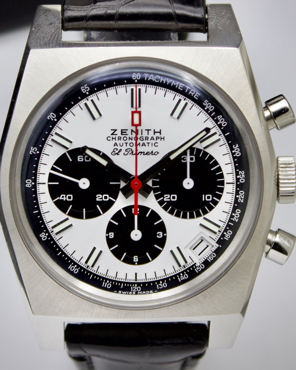 Zenith El Primero Chronomaster Revival A384 37MM White Dial Leather Strap (03.A384.400/21.C815)