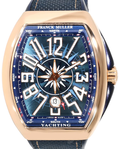 2019 Franck Muller Vanguard "Yachting" 44MM Blue Dial Rubber Strap (V45SCDT)