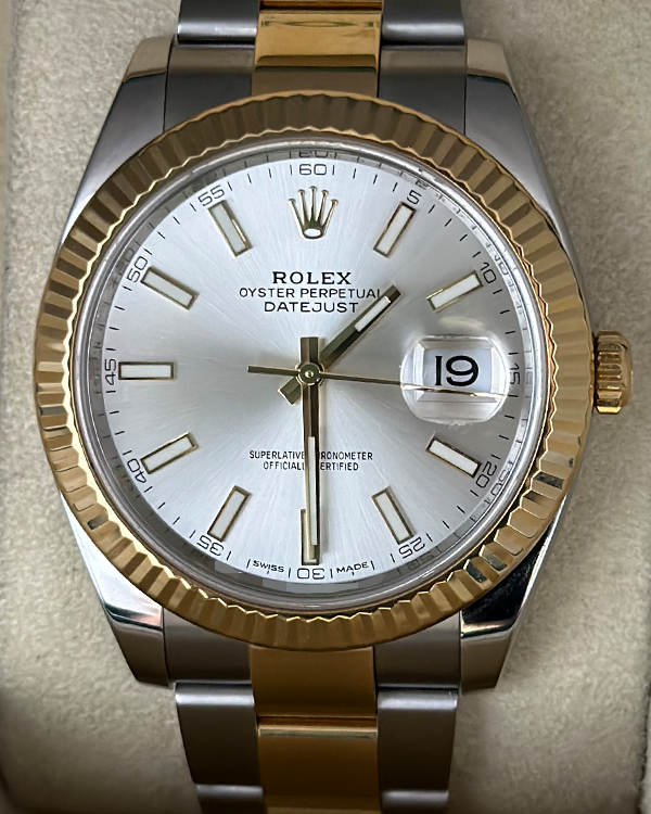 2019 Rolex Datejust 41MM Two-Tone Yellow Gold and Oystersteel Silver Dial (126333)