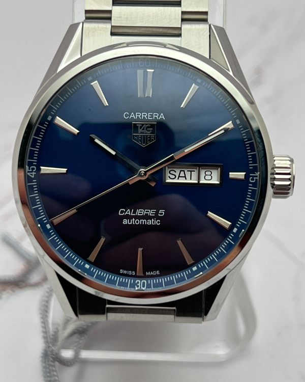 2022 TAG Heuer Carrera 41MM Blue Dial Steel Bracelet (WAR201E.BA0723)