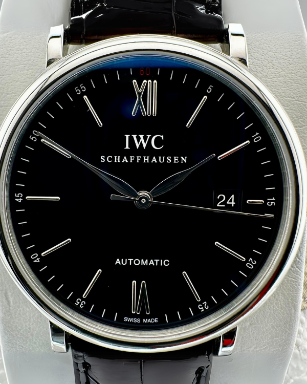 2013 IWC Portofino Automatic 40MM Black Dial Leather Strap (IW356502)