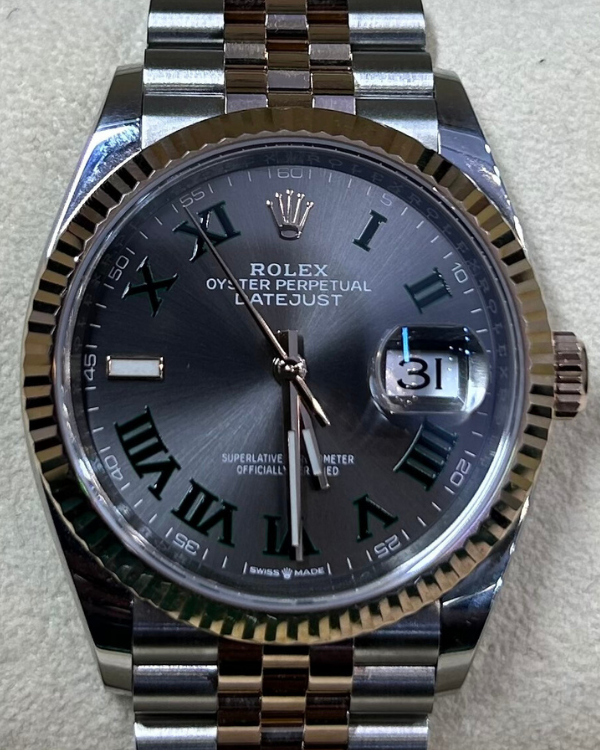 2021 Rolex Datejust 36MM "Wimbledon" Slate Dial Two-Tone Jubilee Bracelet (126231)