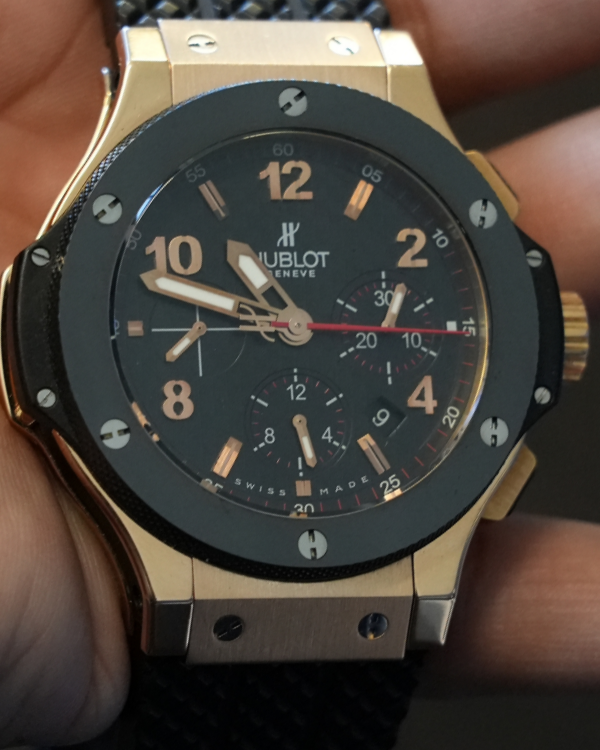 2012 Hublot Big Bang 44MM Rose Gold Black Dial (301.PB.131.RX)