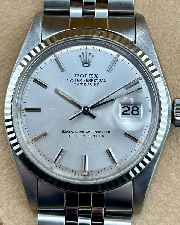 Rolex Datejust Vintage 36MM "Pie Pan" Silver Dial Jubilee Bracelet (1601)