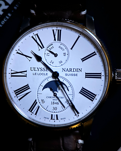 2022 Ulysse Nardin Marine Torpilleur Moonphase 42MM White Dial Leather Strap (1193-310LE-0A-175)