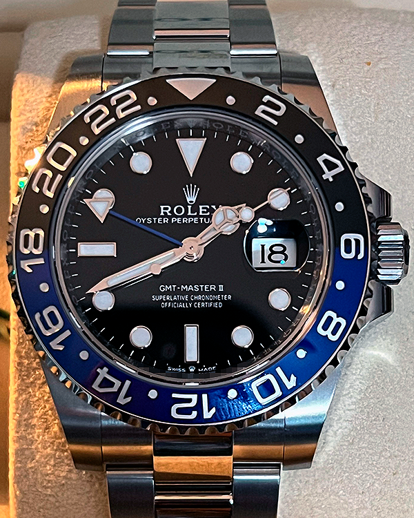 2024 Rolex GMT-Master II "Batman" 40MM Black Dial Oyster Bracelet (126710BLNR)